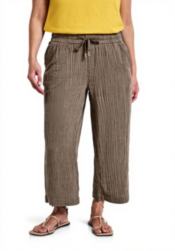 Street One Damen Hose Wide Leg Musselin Sommer