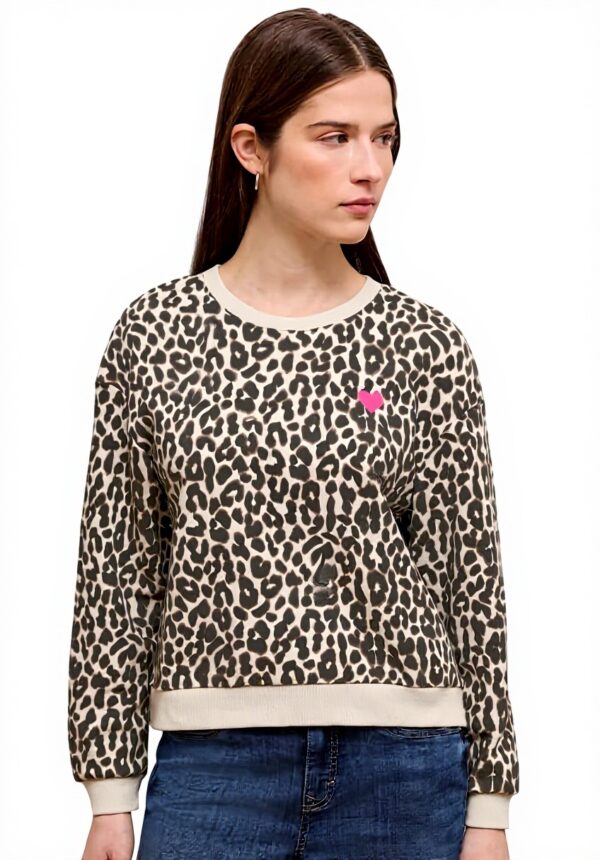 Street One Damen Sweatshirt Leo Loose Fit Rundhals
