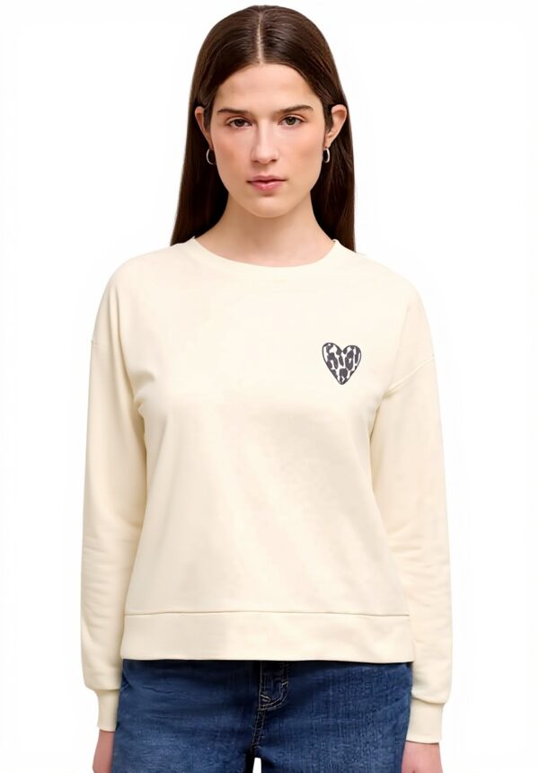 Street One Studio Damen Sweatshirt Loose Fit Soft Beige