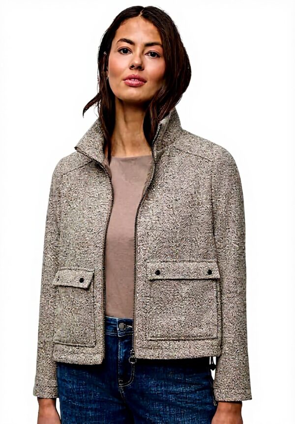 Street One Damen Jacke Stehkragen Tunnelzug Taschen
