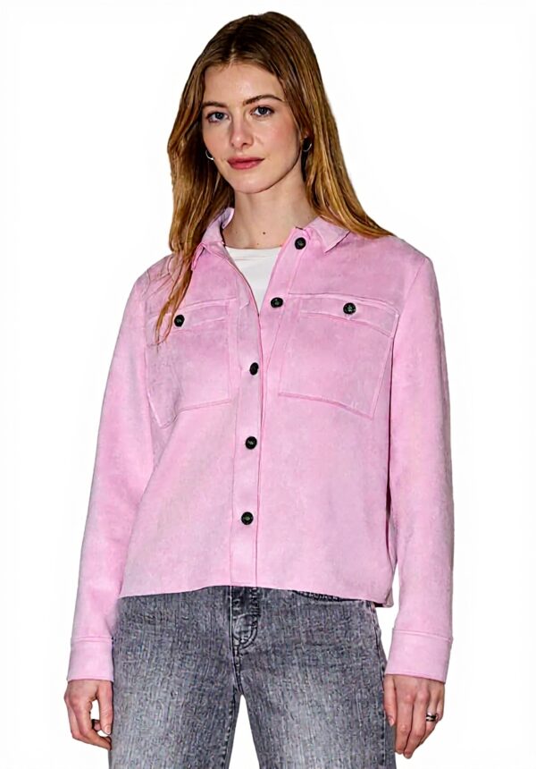 Street One Studio Damen Overshirt Velours Jacke Casual