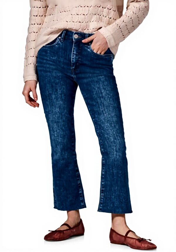 Street One Studio Damen Skinny Flared Jeans Dark Blue