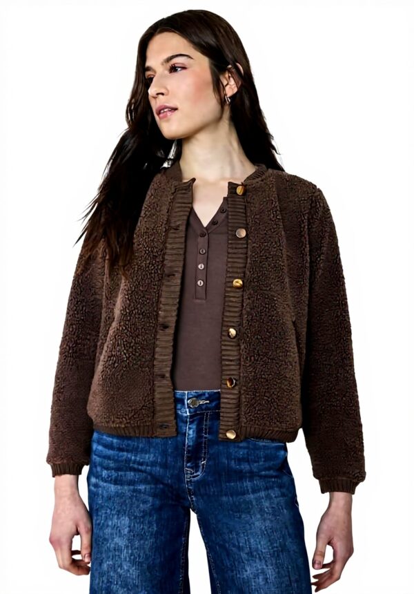 Street One Teddy Blouson Damen Strickjacke weich