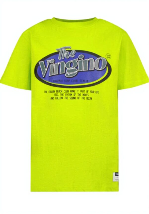 Vingino Jungen T-Shirt Neon Gelb Größe 14 Baumwolle