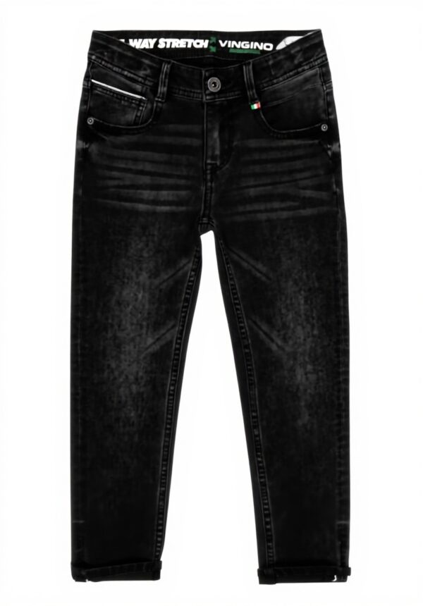 Vingino Jungen Alfons Jeans Schwarz modische Jungenhose