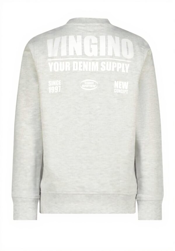 Vingino Jungen Hooded Sweatshirt Basic-Crew Fearless Grey