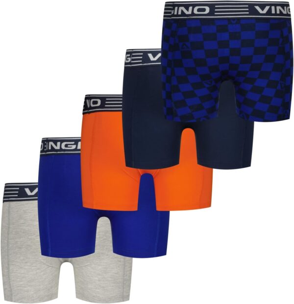 Vingino Jungen Boxer Shorts Baumwolle 5er Pack Blau-1