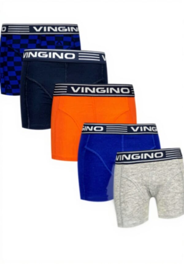 Vingino Jungen Boxer Shorts Baumwolle 5er Pack Blau