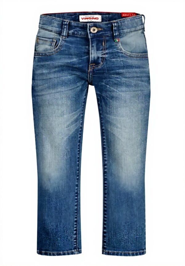 Vingino Jungen Bruno Jeans Blau Stretch Komfort