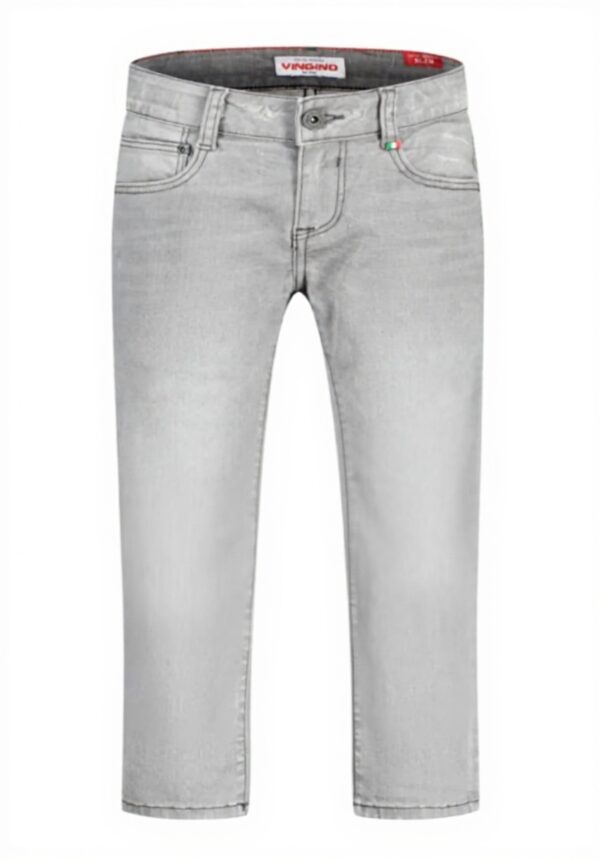 Vingino Jungen Dante Jeans Grau Stretch Komfort