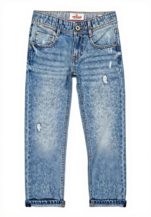 Vingino Jungen Jeans Baggio Washed Black Regular Fit