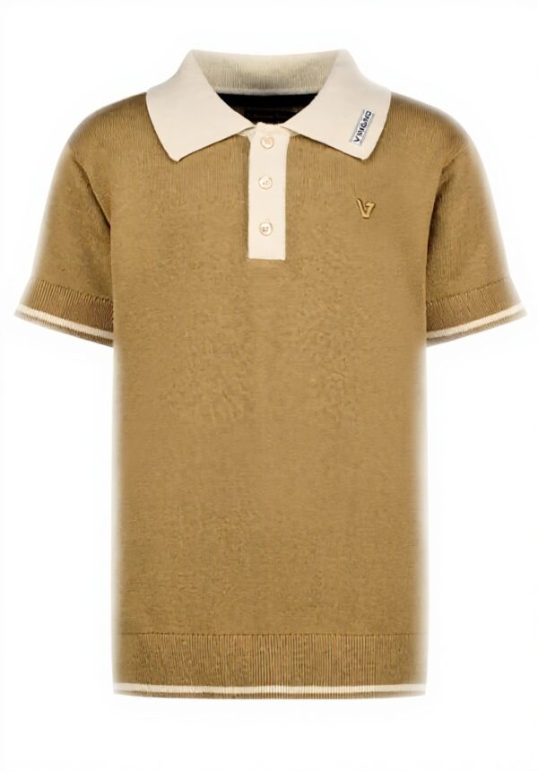 Vingino Jungen Kayson Polo Sweater Beige Kapuzenpullover