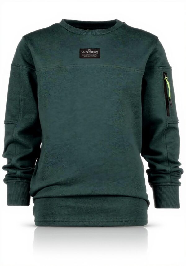 Vingino Jungen Pullover lässig bequem Steel Green Neon