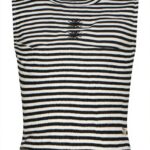 Vingino Mädchen Crop Top Rippenstrick Streifen T-Shirt