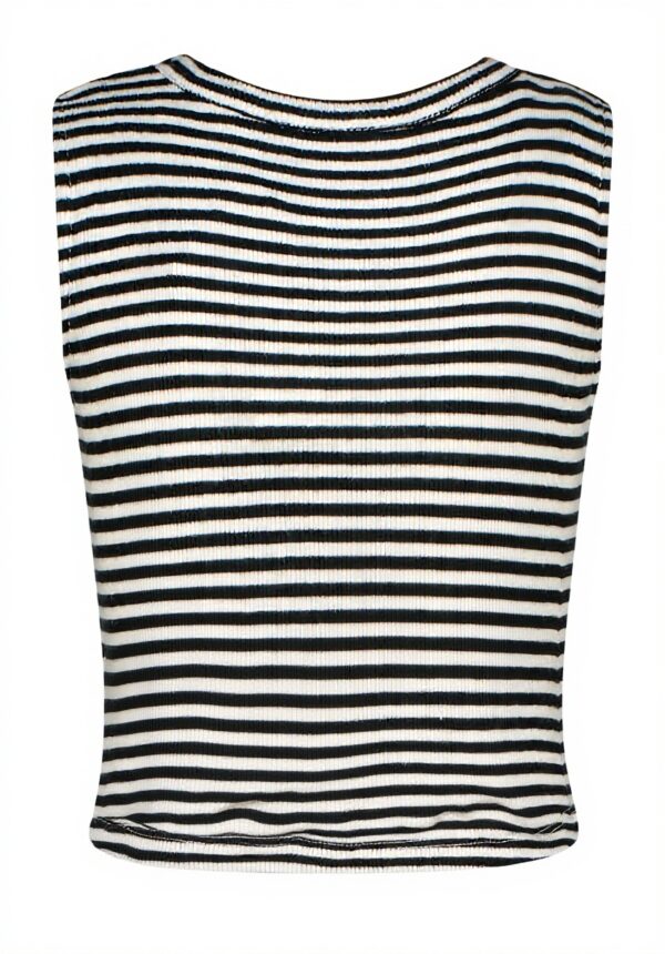Vingino Mädchen Crop Top Rippenstrick Streifen T-Shirt