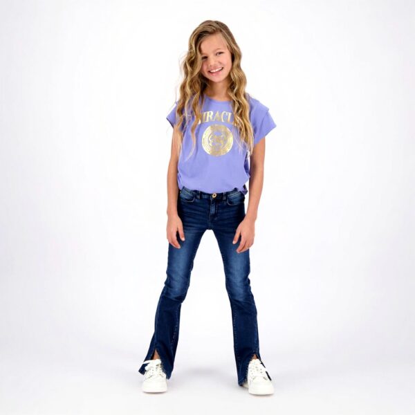 Vingino Mädchen Britte Split Jeans Dark Vintage