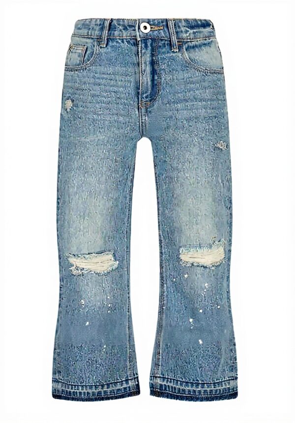 Vingino Mädchen Cato Destroy Jeans Mid Blue Wash