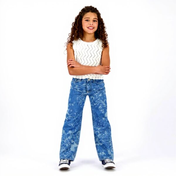 Vingino Mädchen Cato Laser Jeans Mid Blue Wash