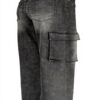 Vingino Mädchen Coco Cargo Jeans Cargo Design Grau Schwarz