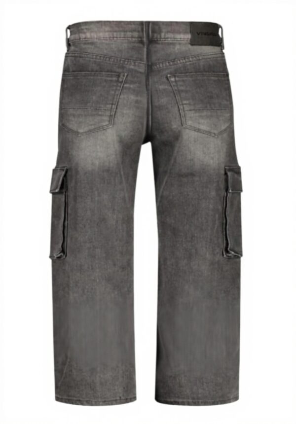 Vingino Mädchen Coco Cargo Jeans Cargo Design Grau Schwarz