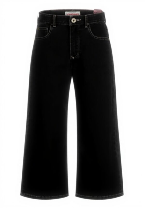 Vingino Mädchen Cosima Jeans Schwarz Vintage Design