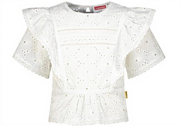 Vingino Mädchen T-Shirt Loulou Real White Baumwolle