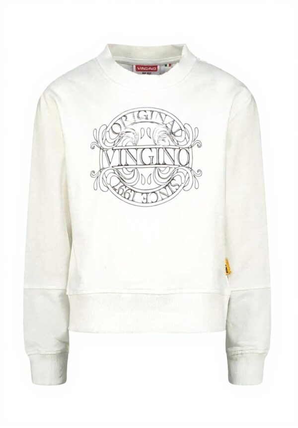 Vingino Mädchen Pullover Niemke Real White Strickjacke