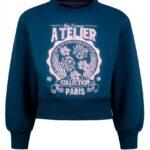 Vingino Mädchen Nydra Sweater Kapuzenpullover Blau Violett