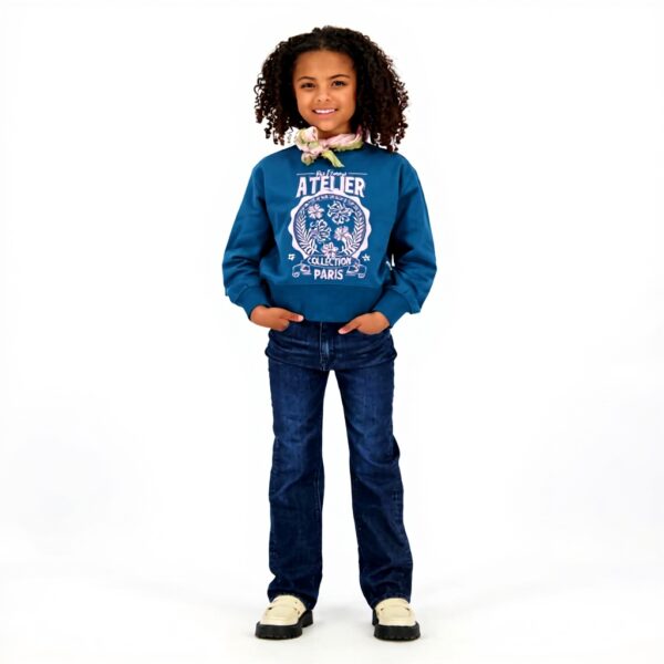 Vingino Mädchen Nydra Sweater Kapuzenpullover Blau Violett