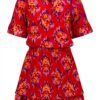 Vingino Mädchen Palmer Dress Breeze Red Sommerkleid