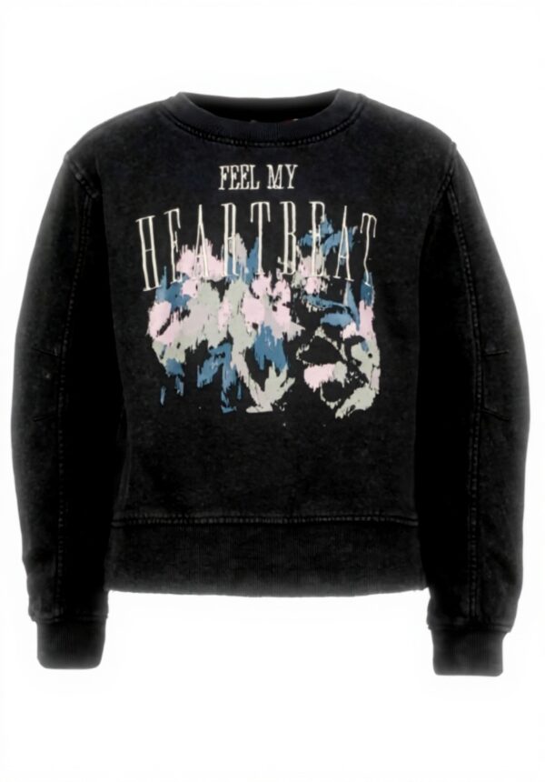 Vingino Mädchen Sweat-Shirt Nalita Washed Black