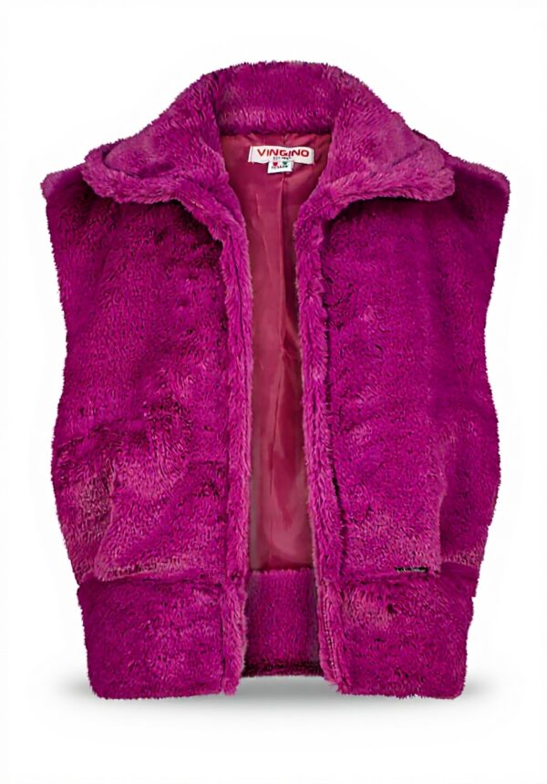 Vingino Mädchen Tarmy Gilet Rustic Brown Ultra Purple