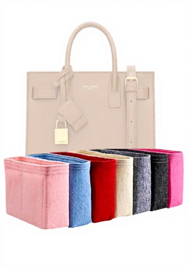 Taschen-Organizer Xoppia Filz YSL Sac De Jour Baby Braun